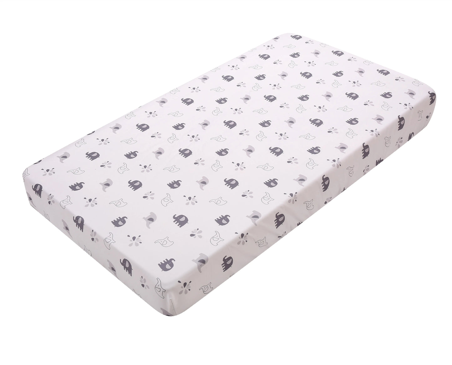 4pcs Unisex Baby Crib Bedding Set with Quilt, Crib Sheet, Crib Skirt, Pillowcase