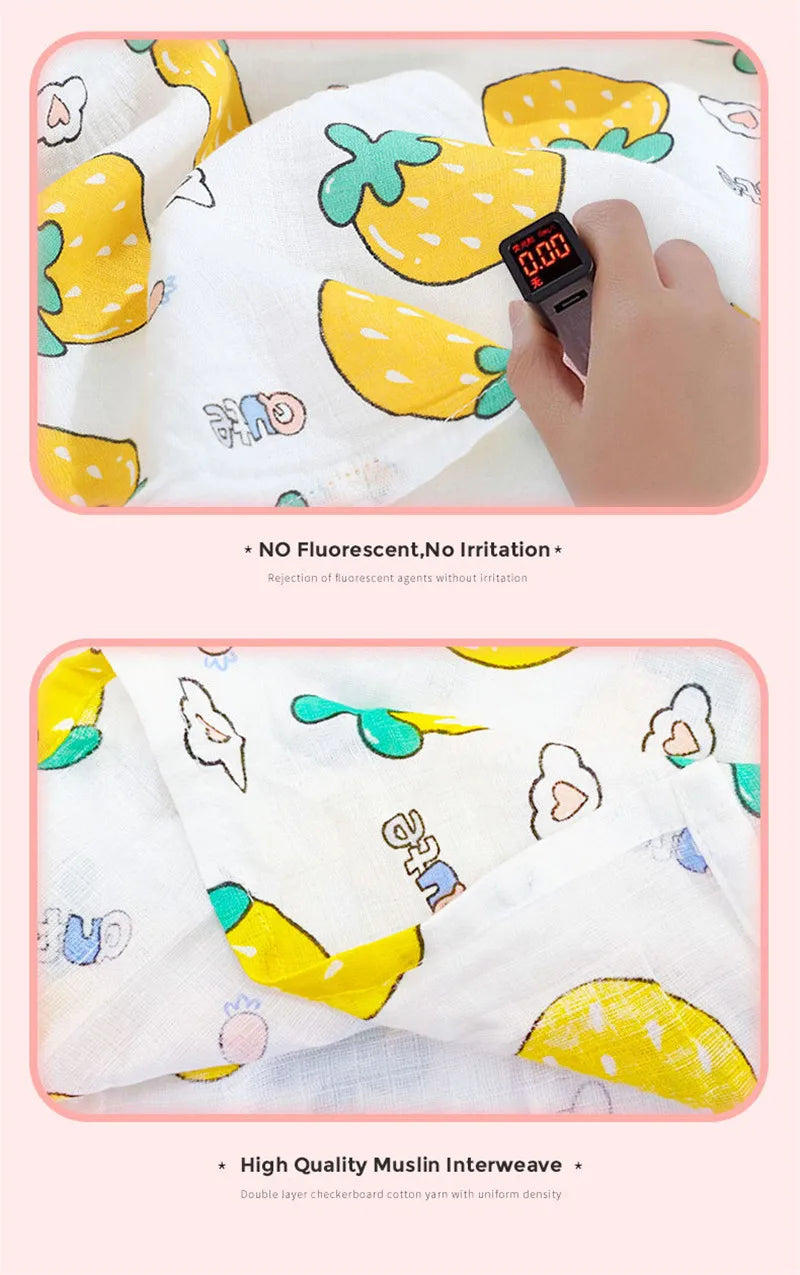 29 Styles of Super Soft Cotton Muslin Baby Swaddle Blankets - 43x43inch