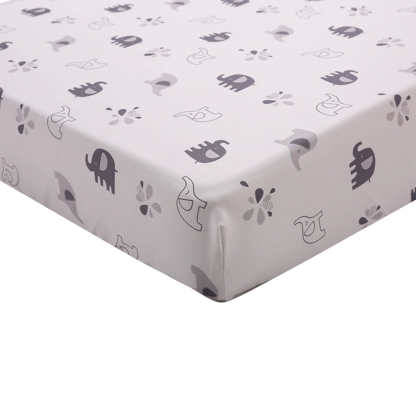 4pcs Unisex Baby Crib Bedding Set with Quilt, Crib Sheet, Crib Skirt, Pillowcase