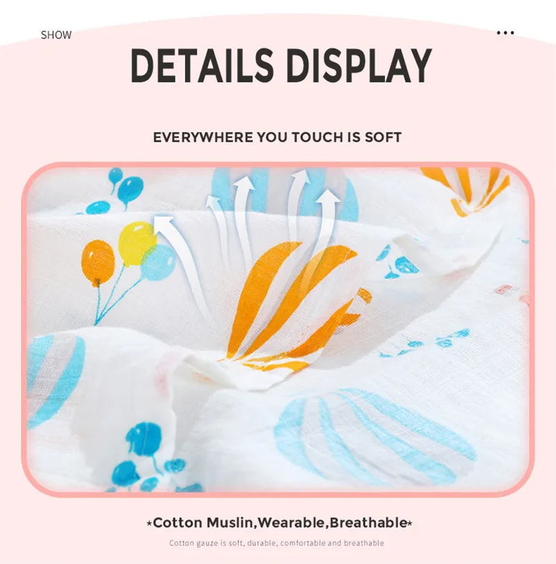 29 Styles of Super Soft Cotton Muslin Baby Swaddle Blankets - 43x43inch