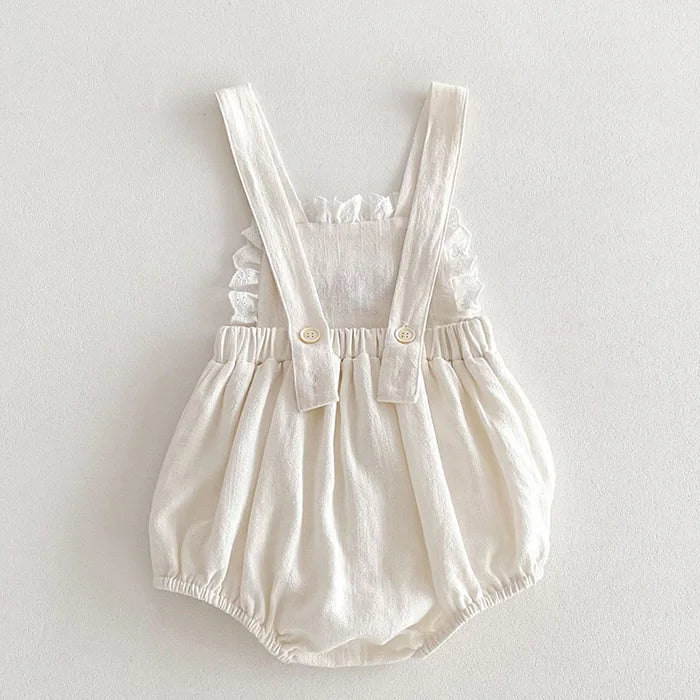 Cute Baby Girls' Knitted Clothing Set - Newborn Baby Girls' Embroidered Bodysuits