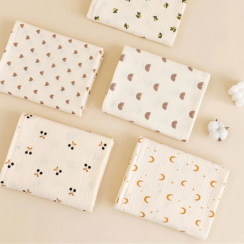 Cotton Muslin Dual Layer Multipurpose Baby Swaddle Blankets - 39.37x39.37inch