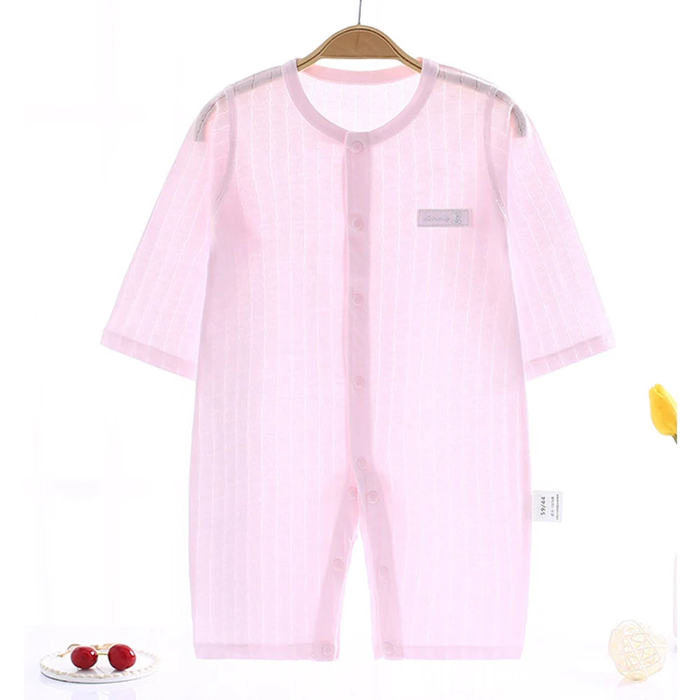 Infant Onesies For Baby Girl and Boy - Cotton Solid Color Long Sleeve Unisex Baby Romper