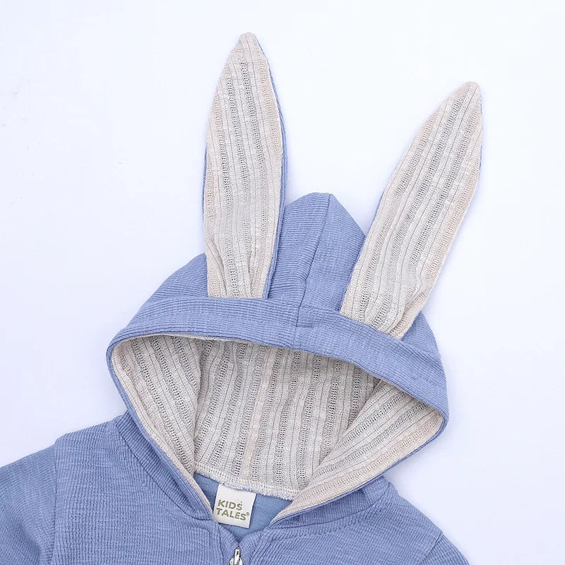 Cute Rabbit Ear Hooded Baby Rompers For Babies Boys Girls Clothes - Newborn Fall Jumpsuits