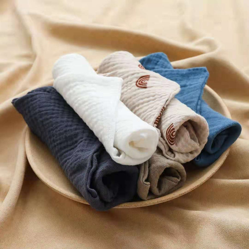 5Pcs Baby Lamby Muslin Burp Cloths