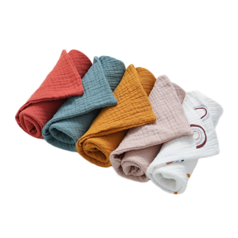 5Pcs Baby Lamby Muslin Burp Cloths