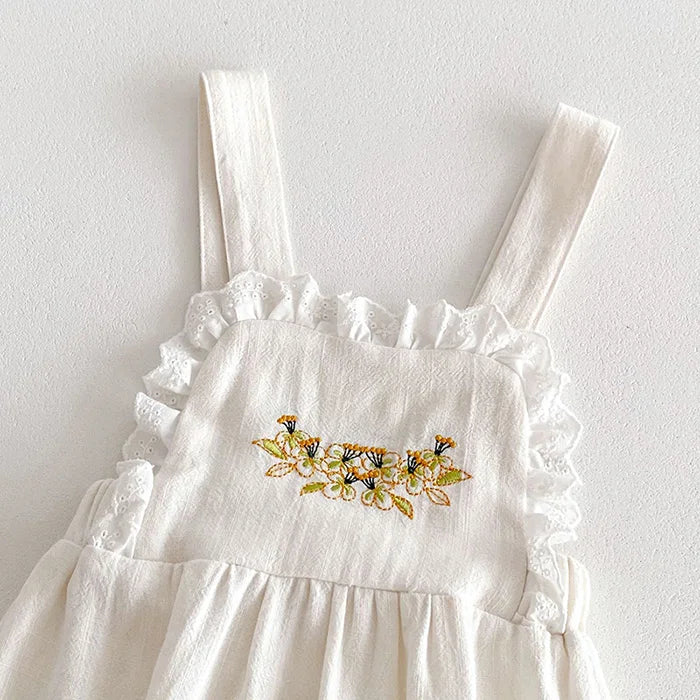 Cute Baby Girls' Knitted Clothing Set - Newborn Baby Girls' Embroidered Bodysuits