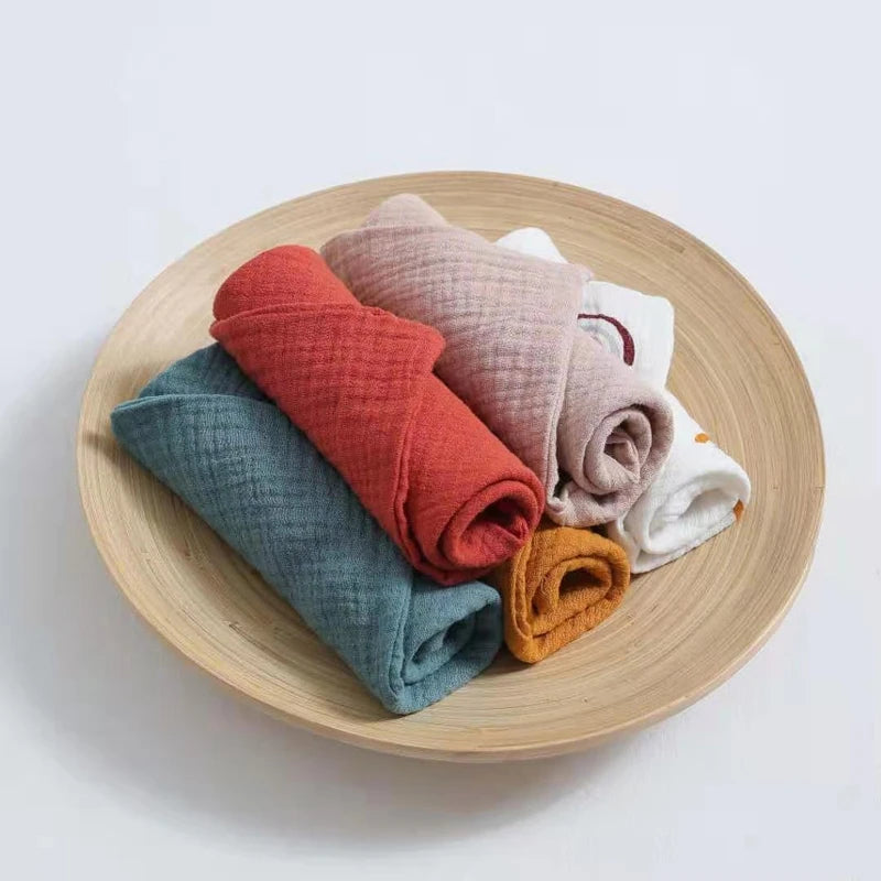 5Pcs Baby Lamby Muslin Burp Cloths