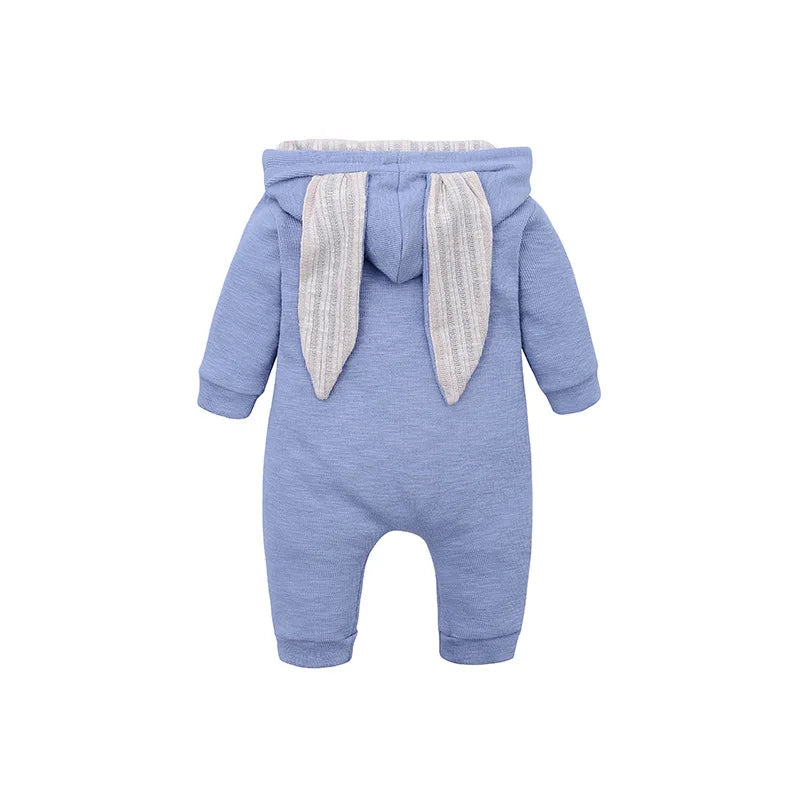 Cute Rabbit Ear Hooded Baby Rompers For Babies Boys Girls Clothes - Newborn Fall Jumpsuits