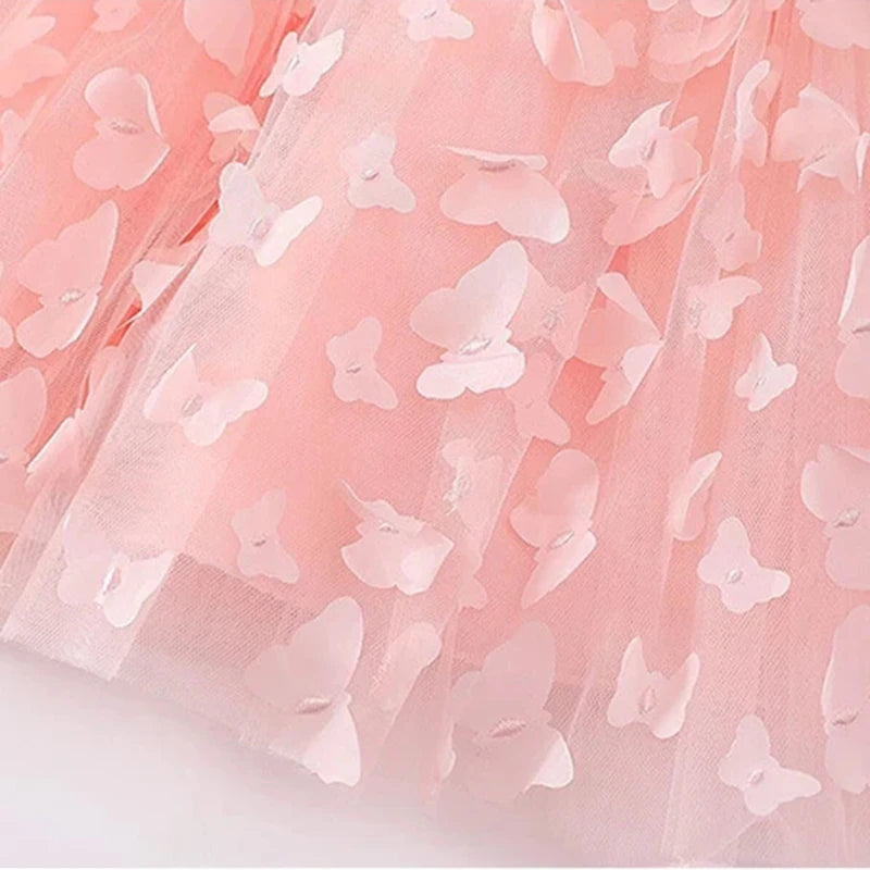3 6 9 12 18 24 Months Newborn Dress Flowers Mesh Fashion Party Little Princess Baby Dress for Christmas or Birthday