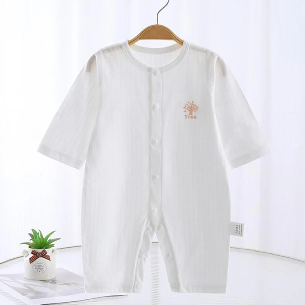 Infant Onesies For Baby Girl and Boy - Cotton Solid Color Long Sleeve Unisex Baby Romper