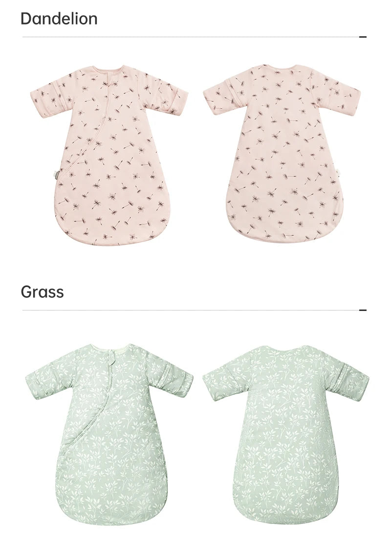 Baby Sleeping Bag Kids Sleepwear Sleeves Removable 0-2 Years Baby Sleepsack 2.5Tog Child Anti-Kick Blanket Quilt 100% Cotton