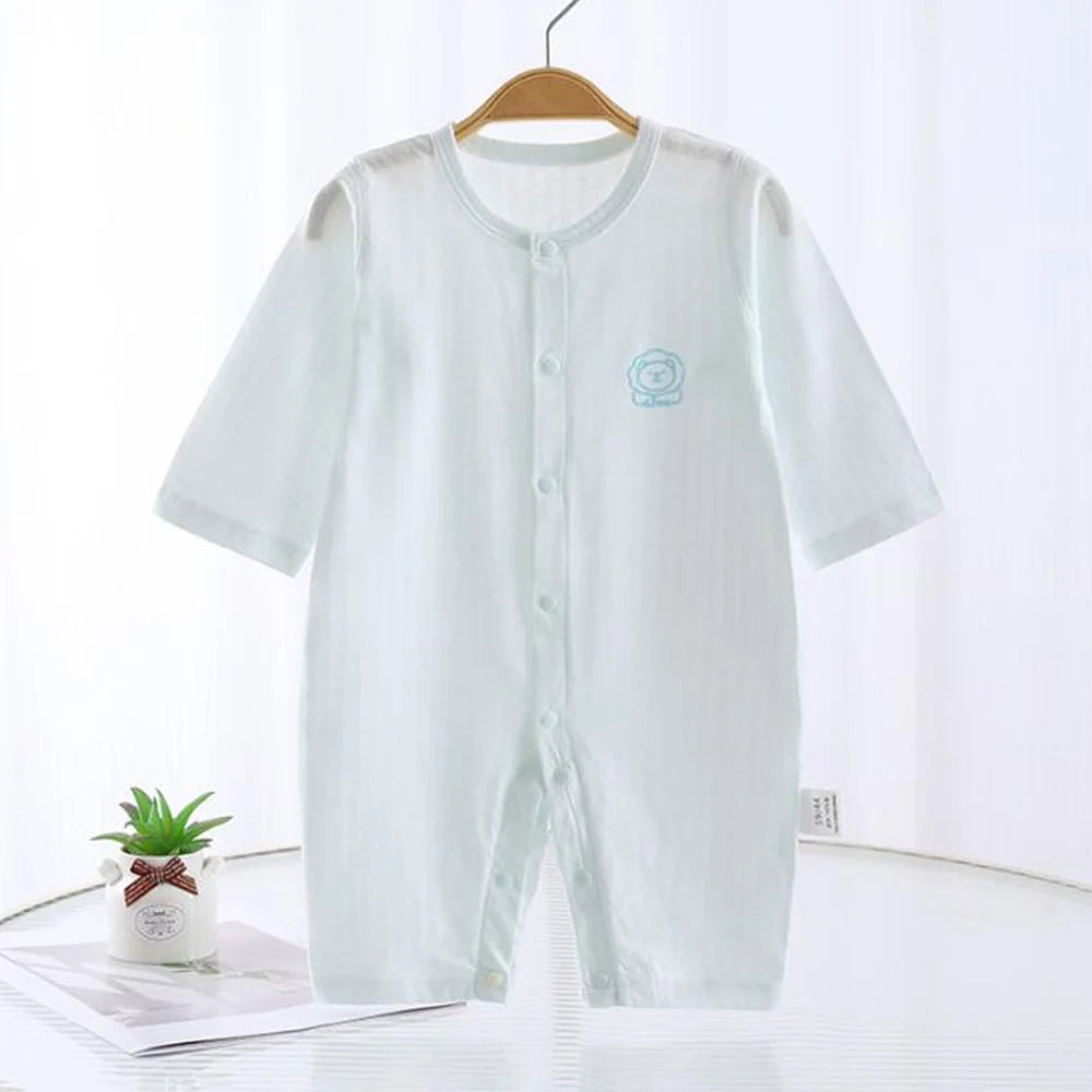 Infant Onesies For Baby Girl and Boy - Cotton Solid Color Long Sleeve Unisex Baby Romper