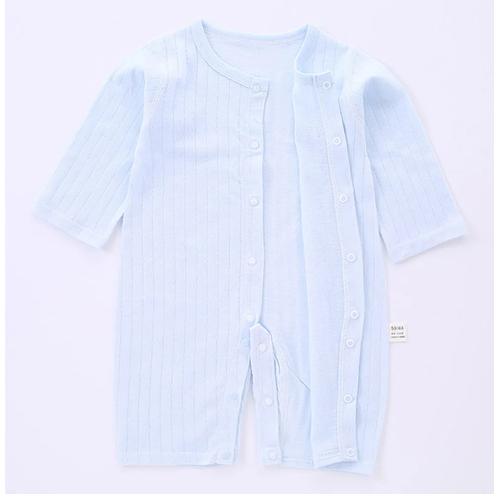 Infant Onesies For Baby Girl and Boy - Cotton Solid Color Long Sleeve Unisex Baby Romper