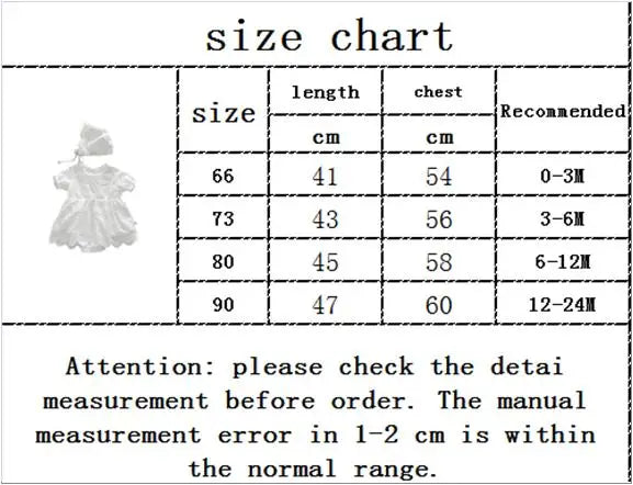 Embroidered Flower Lace Bodysuits for Newborn Baby Girls - Baby Girls Dress and Hat Set (2pcs)
