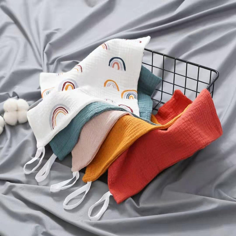 5Pcs Baby Lamby Muslin Burp Cloths