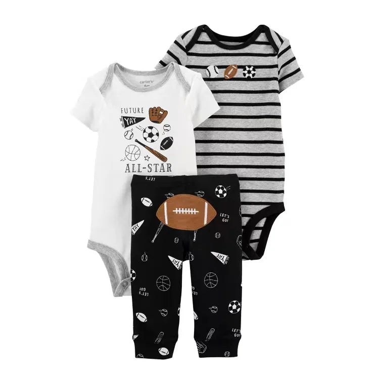Cute Baby Girls Clothes Sets with Bodysuit Top And Bottom - Toddler Clothing Set 6-24M