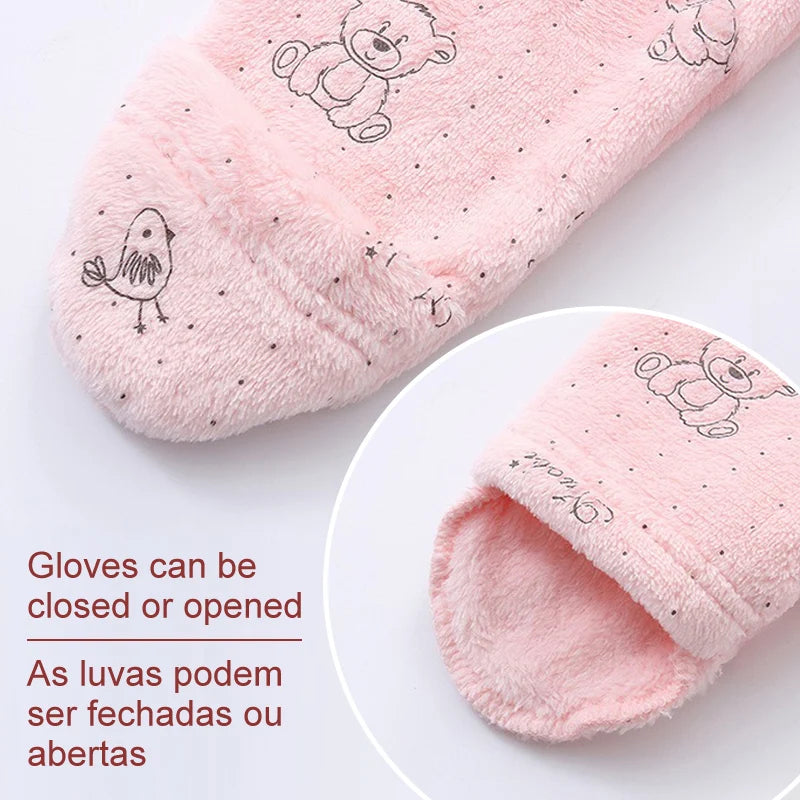 Newborn Baby Rompers Spring Autumn Warm Fleece Cute Infant Costume Kids Playsuit Jumpsuits Baby Clothes 0-1Y Outwear