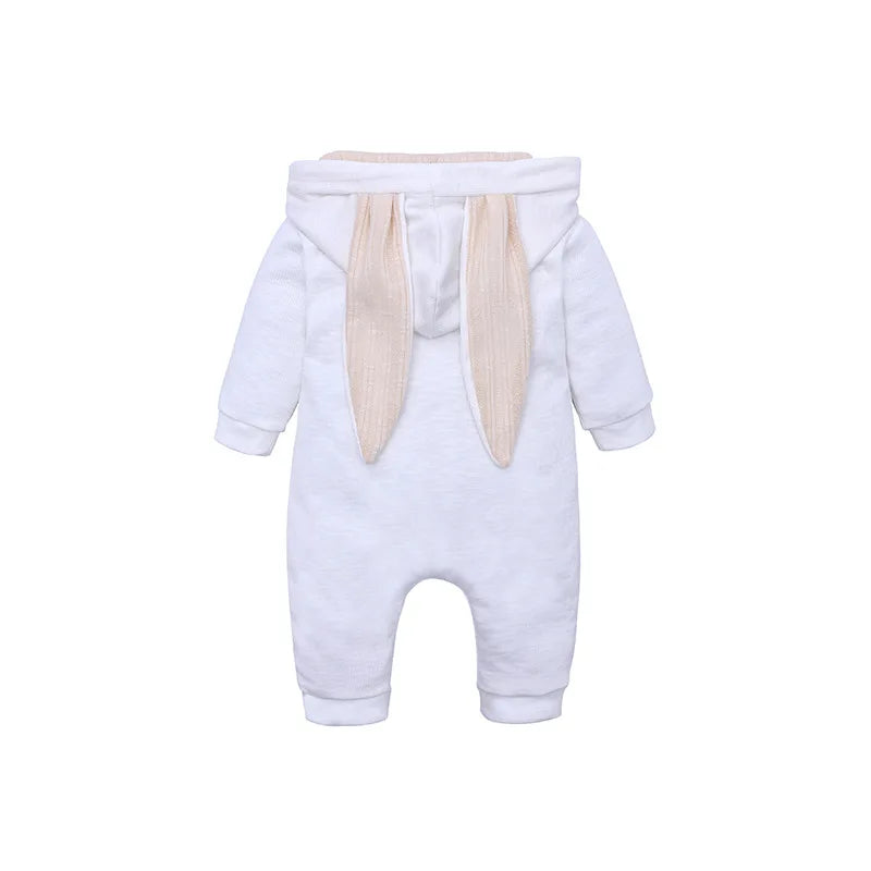 Cute Rabbit Ear Hooded Baby Rompers For Babies Boys Girls Clothes - Newborn Fall Jumpsuits