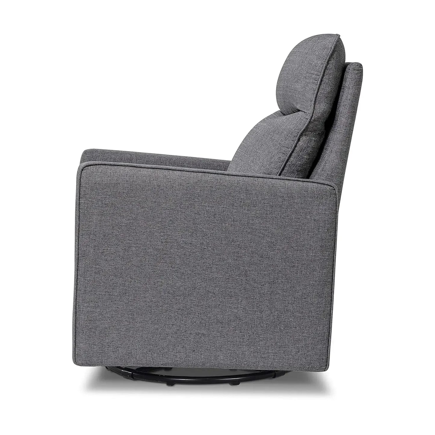 Polyester Pillow-back Swivel Glider in Shadow Grey CertiPUR-US Certified