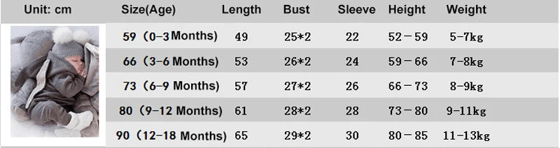 Cute Rabbit Ear Hooded Baby Rompers For Babies Boys Girls Clothes - Newborn Fall Jumpsuits