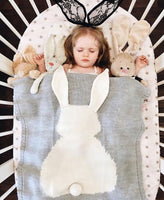 Cute Bunny Knitted Baby Blanket