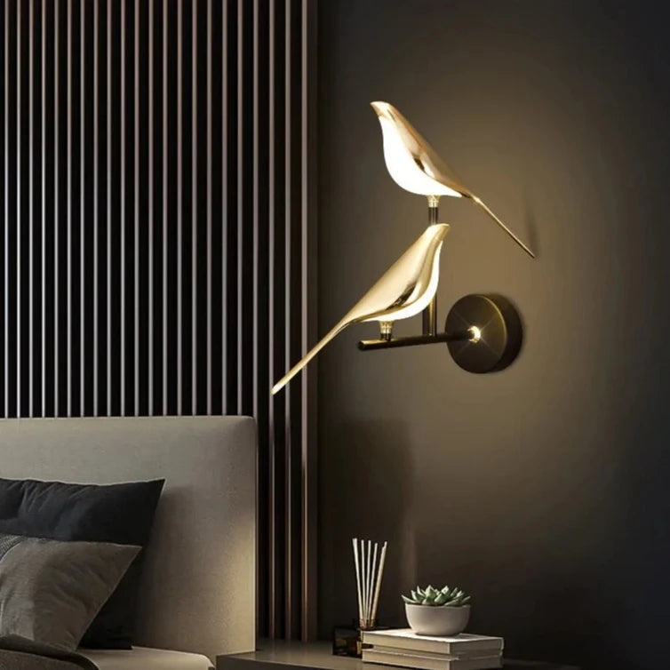 Gold Bird Led Wall Light