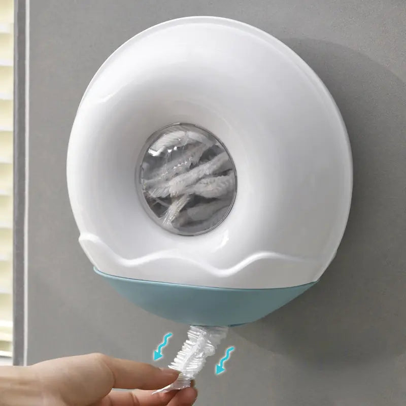 Wall Mounted Plastic Wrap Bag Holder and Bags