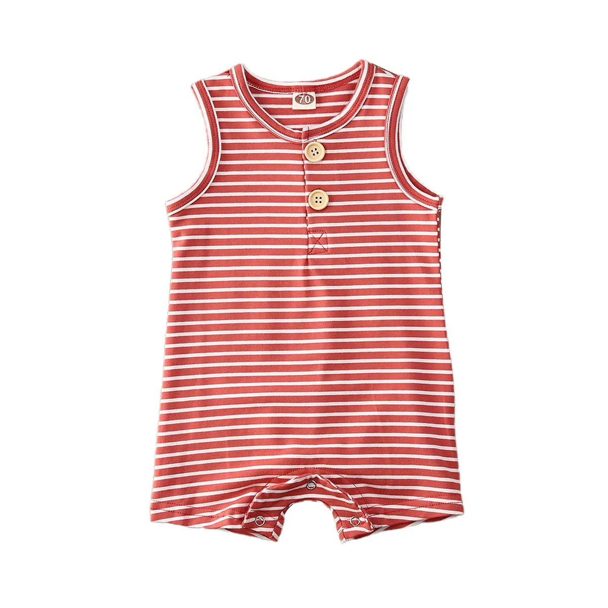 Cute Baby Striped Romper: Sleeveless Summer Outfit