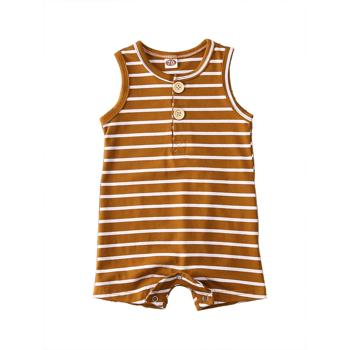 Cute Baby Striped Romper: Sleeveless Summer Outfit