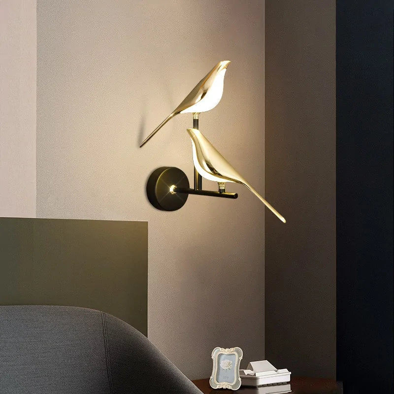 Gold Bird Led Wall Light