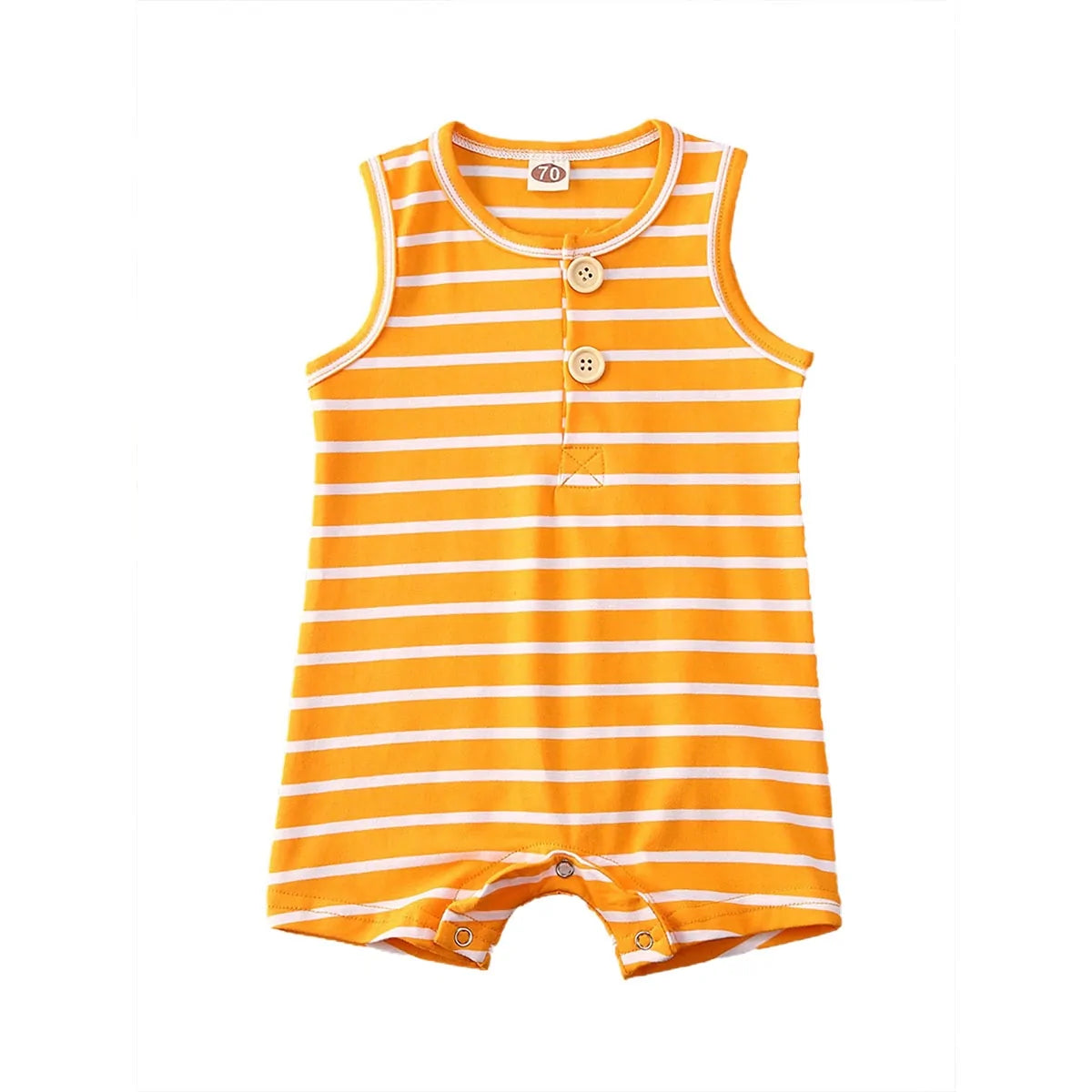 Cute Baby Striped Romper: Sleeveless Summer Outfit