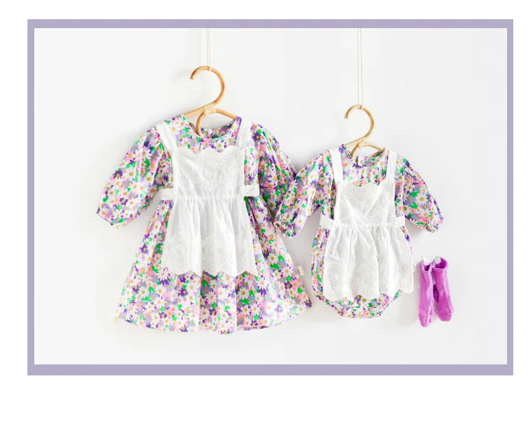 Cute Baby Toddler Girl 2PC Dress Set with Bodysuit