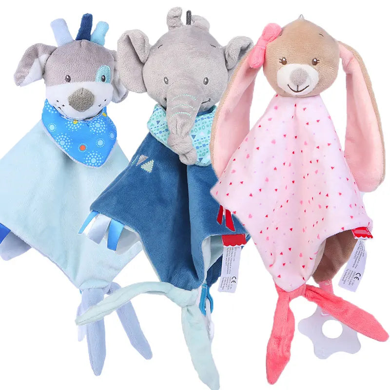 Baby Comfort Soothing Blankets with Animal Toys