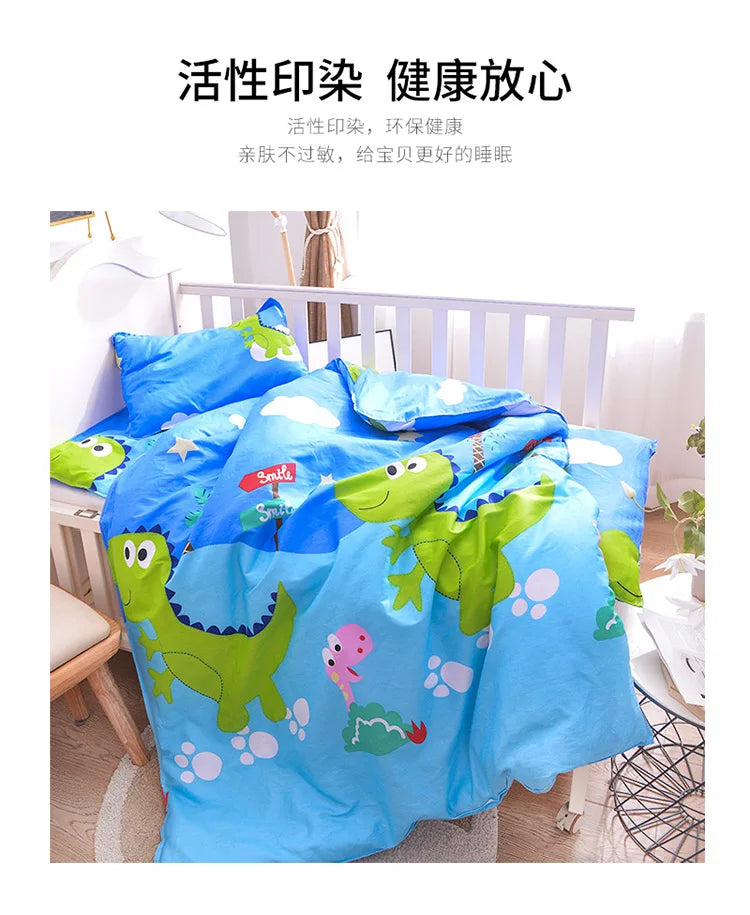 3pcs Nursery Duvet Cover Crib Linen Set Without Filler - Unisex