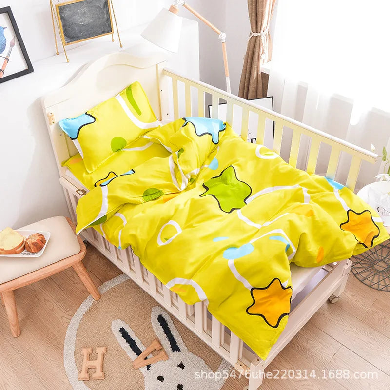 3pcs Nursery Duvet Cover Crib Linen Set Without Filler - Unisex