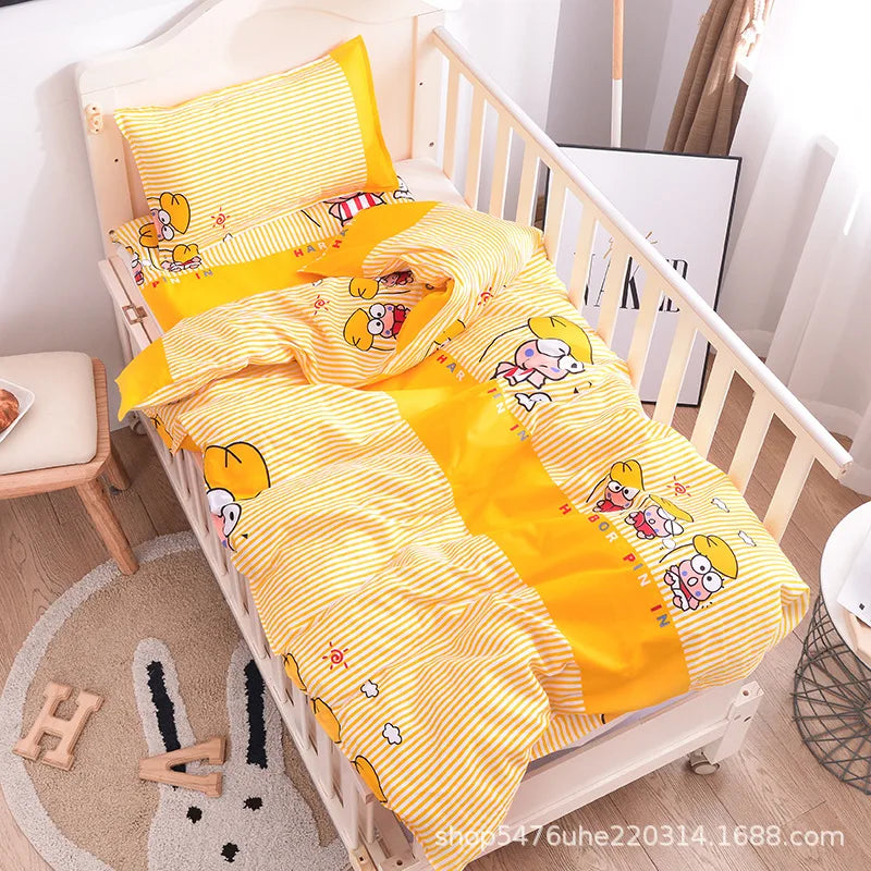 3pcs Nursery Duvet Cover Crib Linen Set Without Filler - Unisex