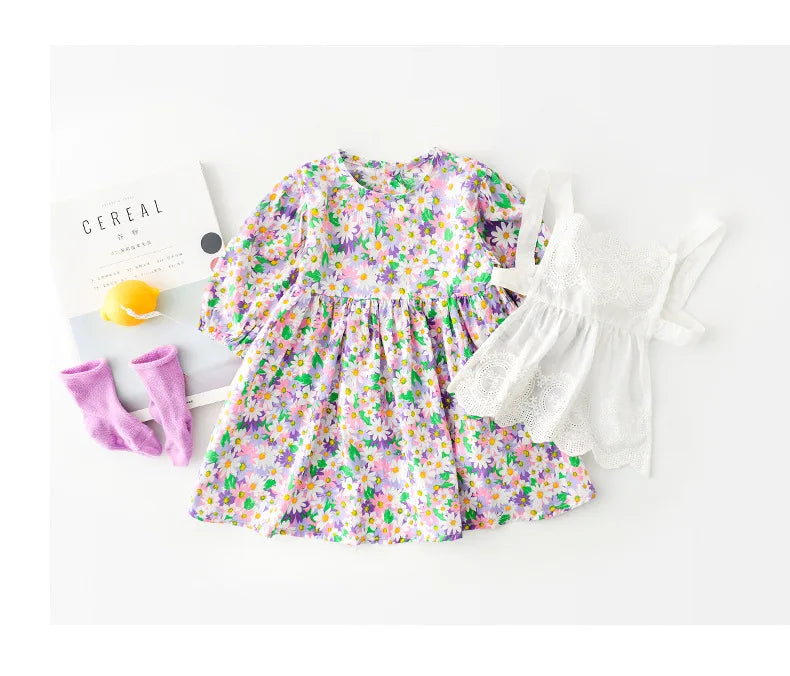 Cute Baby Toddler Girl 2PC Dress Set with Bodysuit