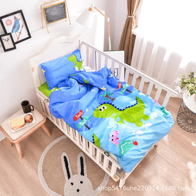 3pcs Nursery Duvet Cover Crib Linen Set Without Filler - Unisex