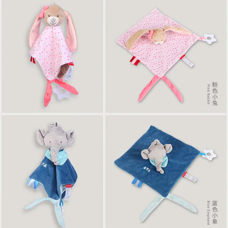 Baby Comfort Soothing Blankets with Animal Toys