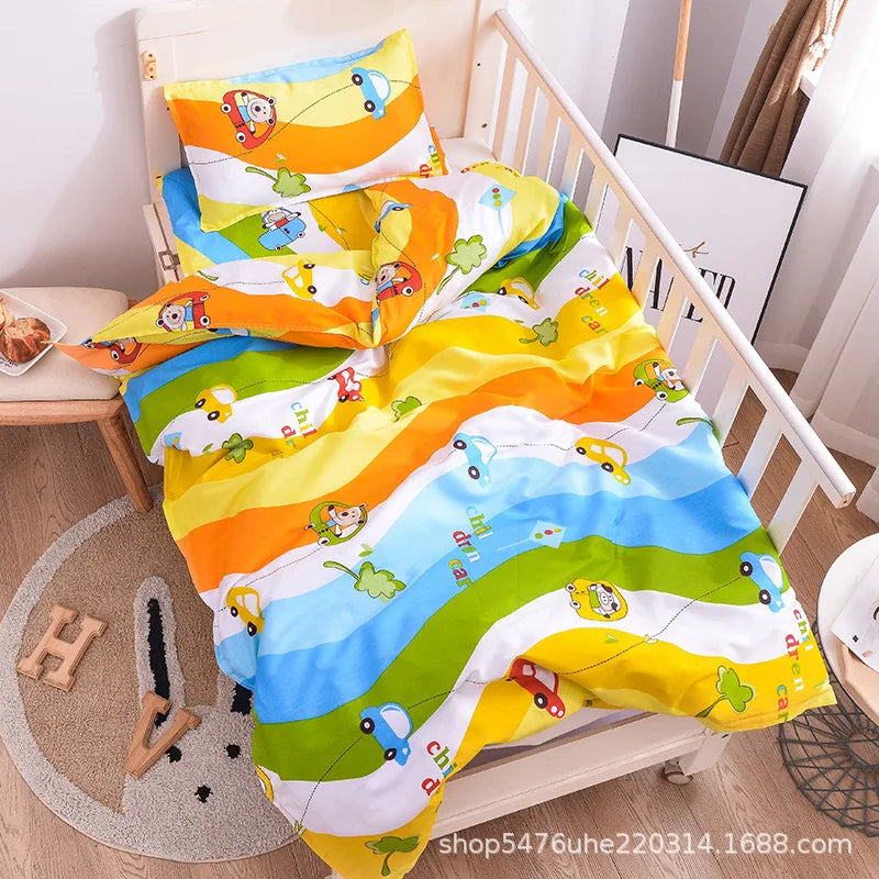 3pcs Nursery Duvet Cover Crib Linen Set Without Filler - Unisex