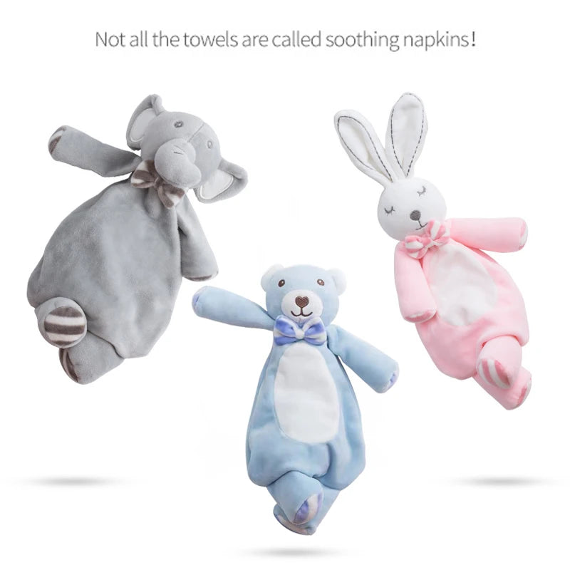 Baby Comfort Soothing Blankets with Animal Toys