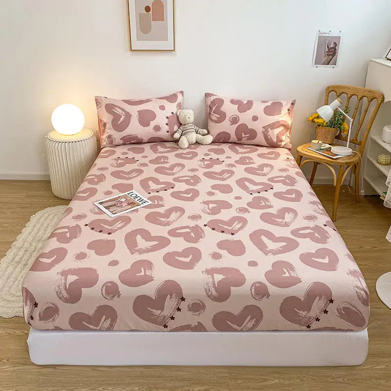 Pure Cotton Fitted Bed Sheets for Kids Beds with Cartoon Prints