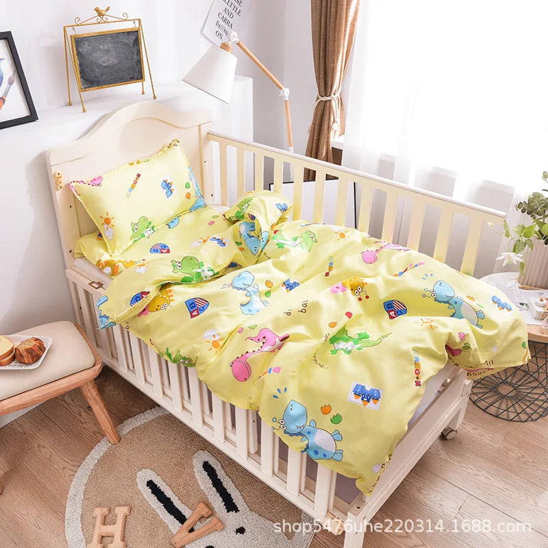 3pcs Nursery Duvet Cover Crib Linen Set Without Filler - Unisex