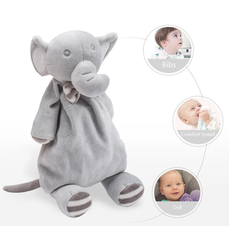 Baby Comfort Soothing Blankets with Animal Toys