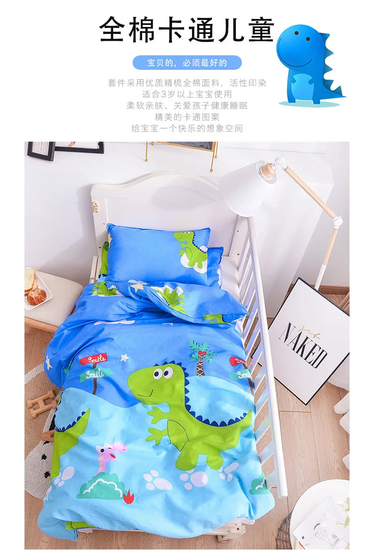 3pcs Nursery Duvet Cover Crib Linen Set Without Filler - Unisex