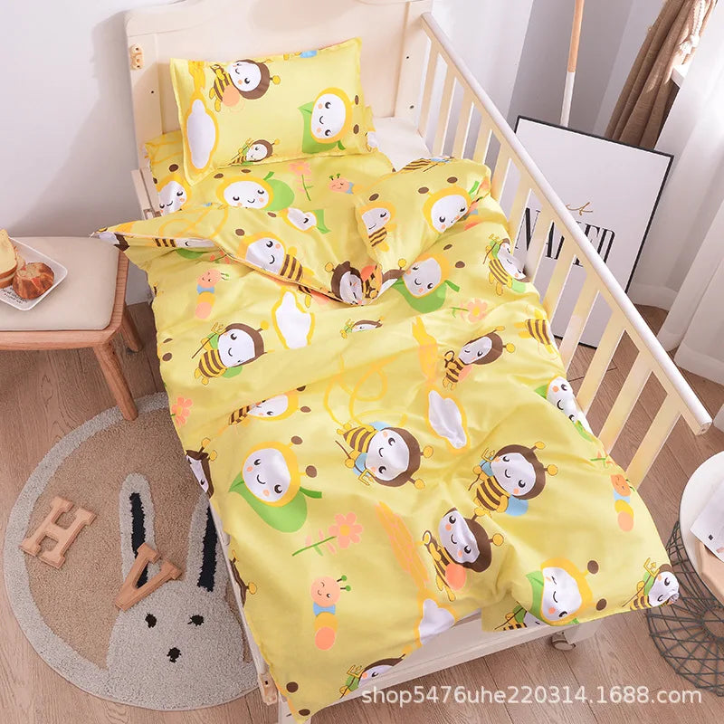 3pcs Nursery Duvet Cover Crib Linen Set Without Filler - Unisex