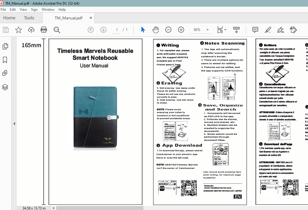 Power Erasable Notebook with Rechargeable Power Bank, Built-in USB, Cloud Storage & Wireless Phone Charging