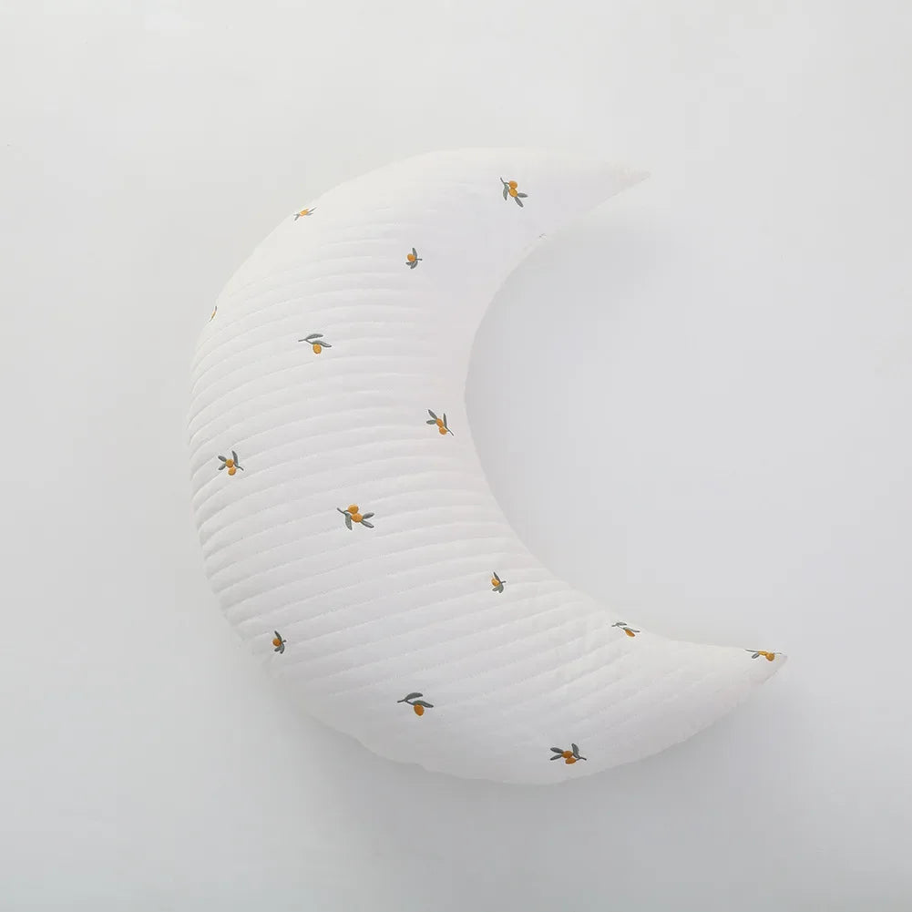 Cresent Shaped Baby Nursing, Nursery Decor Soft Cotton Pillow