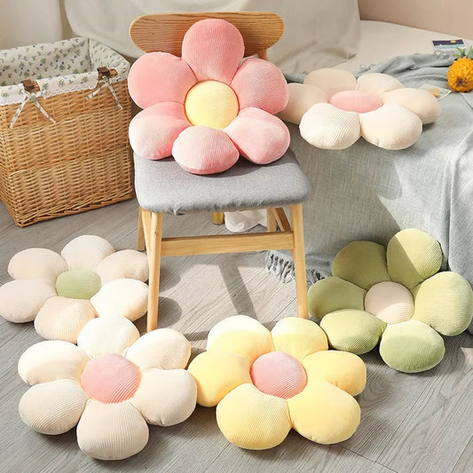 14 Inch Colorful Flower Plush Nursery Decor Pillow